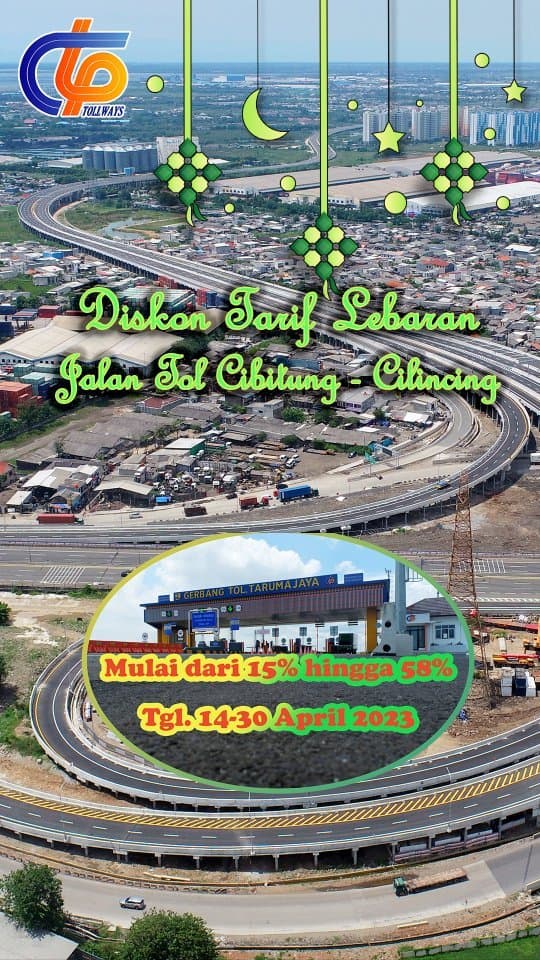Tarif Diskon Lebaran Berlaku di Jalan Tol Cibitung-Cilincing