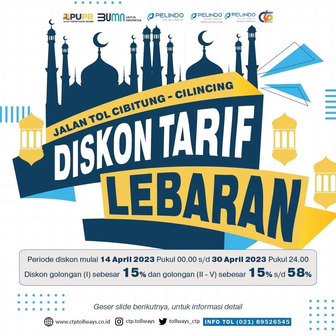 Diskon Tarif Lebaran Jalan Tol Cibitung-Cilincing
