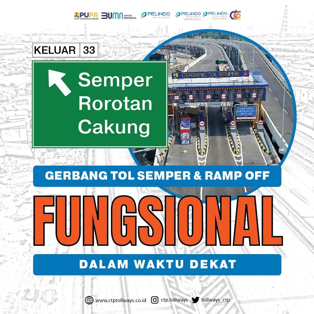 Gerbang Tol Semper Akan Difungsionalkan