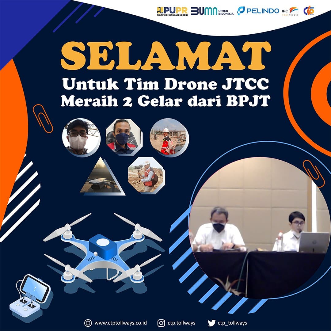 Tim Drone PT CTP Tollways Raih Penghargaan dari BPJT Kementerian PUPR