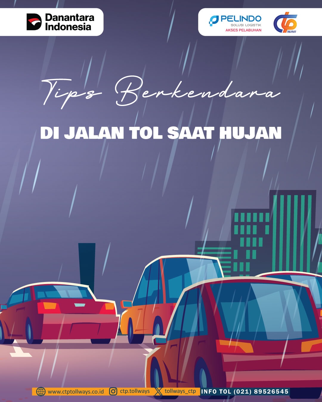 Tips Keselamatan Berkendara di Jalan Tol Saat Hujan