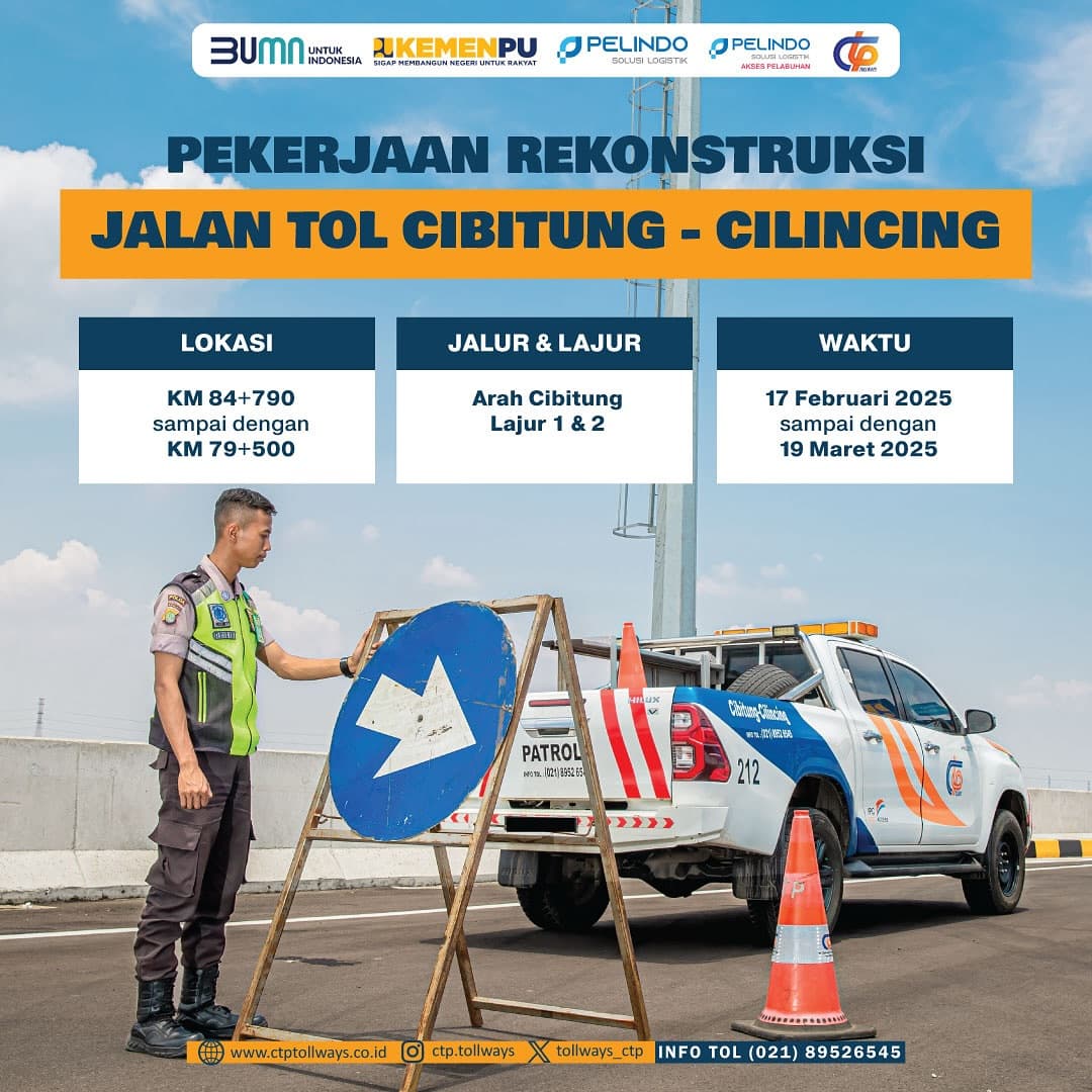 Imbauan Pekerjaan Rekonstruksi Jalan Di JTCC