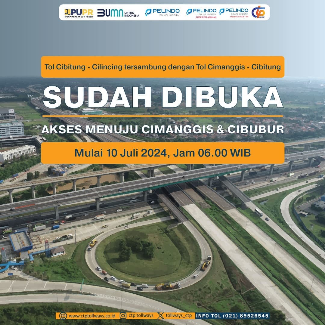 Akses Baru Menuju Cimanggis Dan Cibubur Dibuka Mulai 10 Juli 2024
