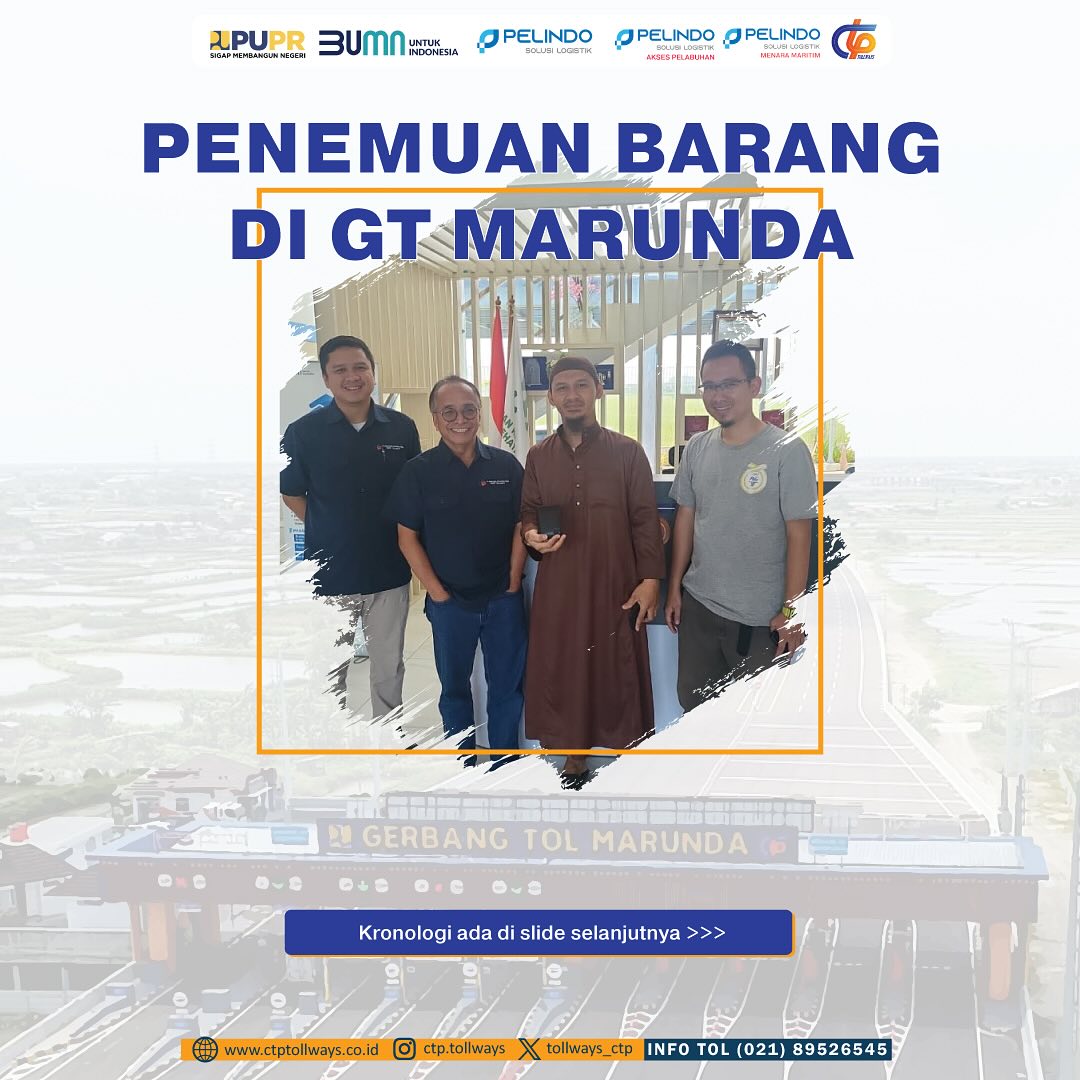 Penemuan Barang di Gerbang Tol Marunda