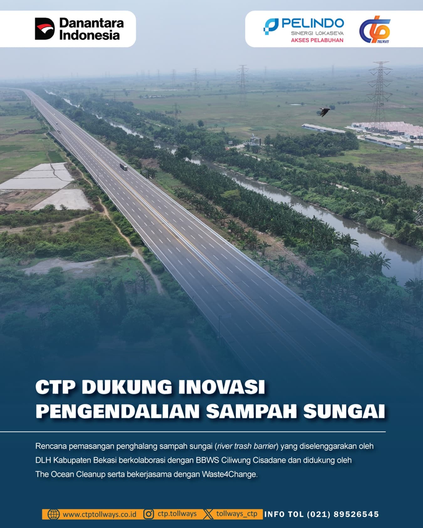 PT CTP Tollways Dukung Pemasangan River Trash Barrier