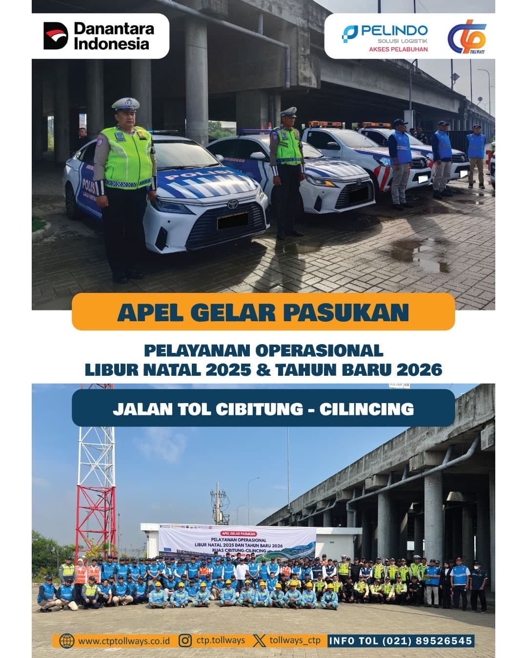 PT CTP Tollways Gelar Apel Pasukan Pelayanan Operasional Libur Nataru 2025/2026