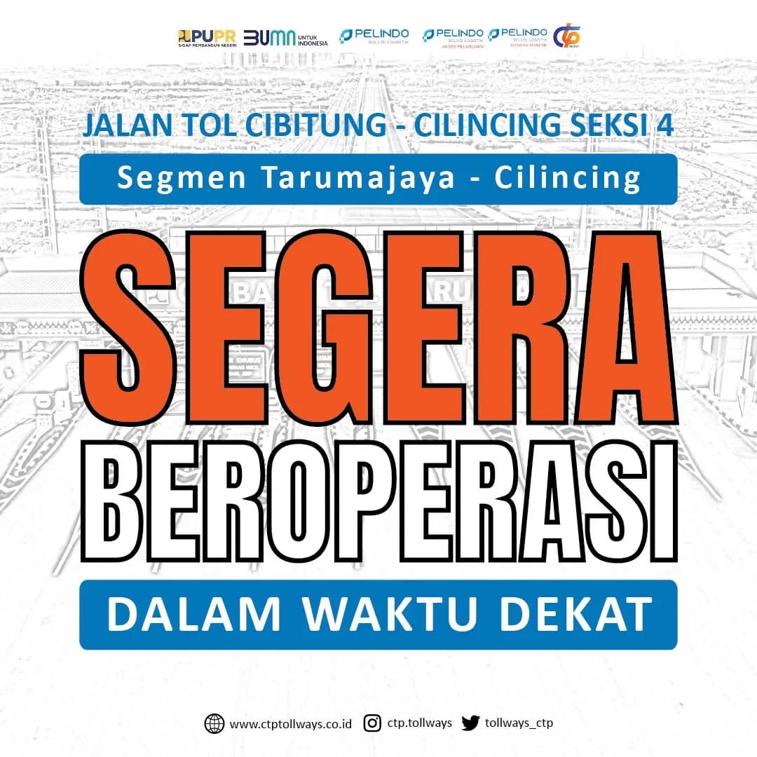 Seksi 4 Jalan Tol Cibitung-Cilincing Segera Beroperasi