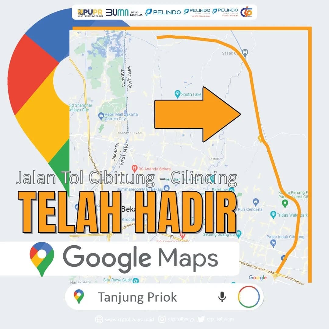 JTCC Seksi 2 Dan 3 Tersedia Di Google Maps Dan Waze